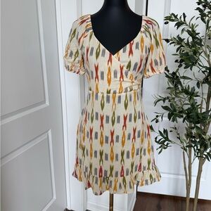 Multicolor Patterned Women's Mini Dress